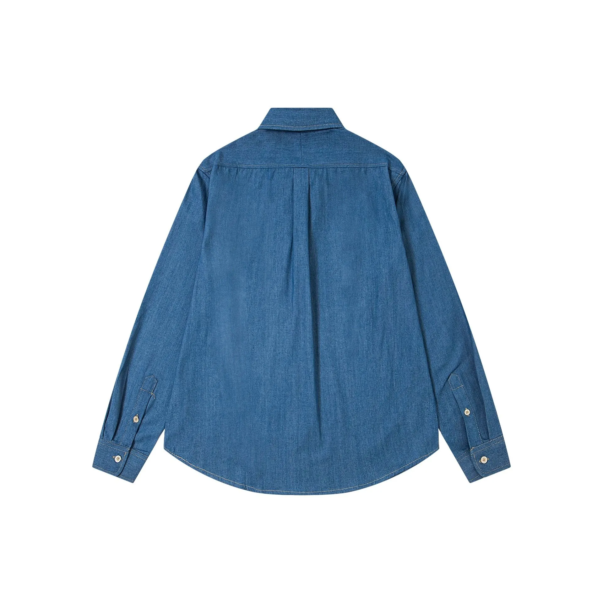 🅿️250 New: Style number: B115 Ralph Lauren/Ralph Lauren classic color small label couple's washed denim long-sleeved shirt 1️⃣ Made of high-quality denim fabric, the upper body is soft and comfortable, extremely delicate, has a solid, smooth and soft feel, and the fabric does not wrinkle, and the feel is invincible. The details are handled perfectly! 2️⃣Adopting the washing process, the workmanship details are perfectly controlled. They are all hemmed with vest technology, and the inside of the sleeves are also different. Different from the four-needle and five-thread workmanship, the collar is also designed with interlining, which shows high-end fashion and individuality. The style is fashionable, simple and elegant! 3️⃣It is very youthful and energetic, and can be easily worn by both men and women. It is very in line with the fashion aesthetic concepts of today's young people! Color: light blue, dark blue Size: S, M, L, XL